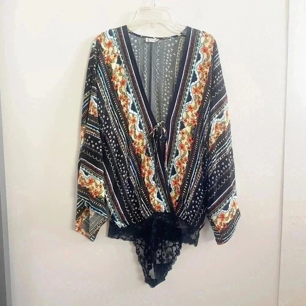 Free people boho bodysuit XS